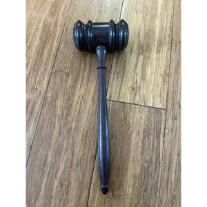 Vintage 10” Long Life Rosewood Judge Auctioneer Mallet Gavel-NOS